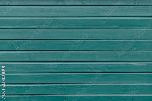 Obraz na płótnie The turquoise surface, wooden lumber facade w salonie