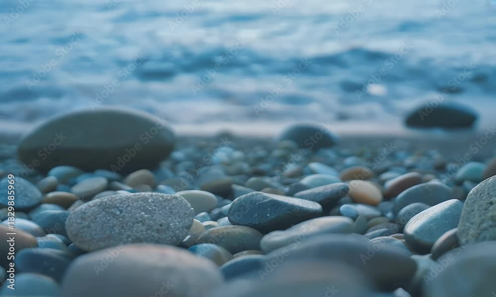 Close Up of Smooth Pebbles on a Beach Close Up of Smooth Pebbles on a Beach