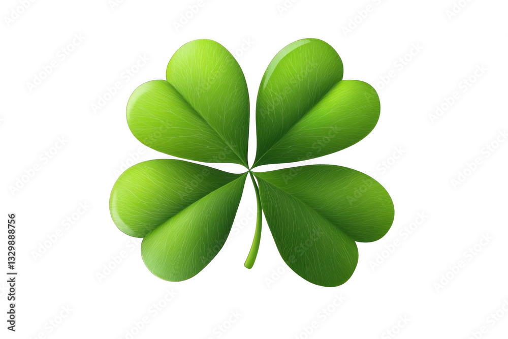 Four Leaf Clover Shows Luck with Nature's Beauty and Symbolism of Hope. Four Leaf Clover Shows Luck with Nature's Beauty and Symbolism of Hope.