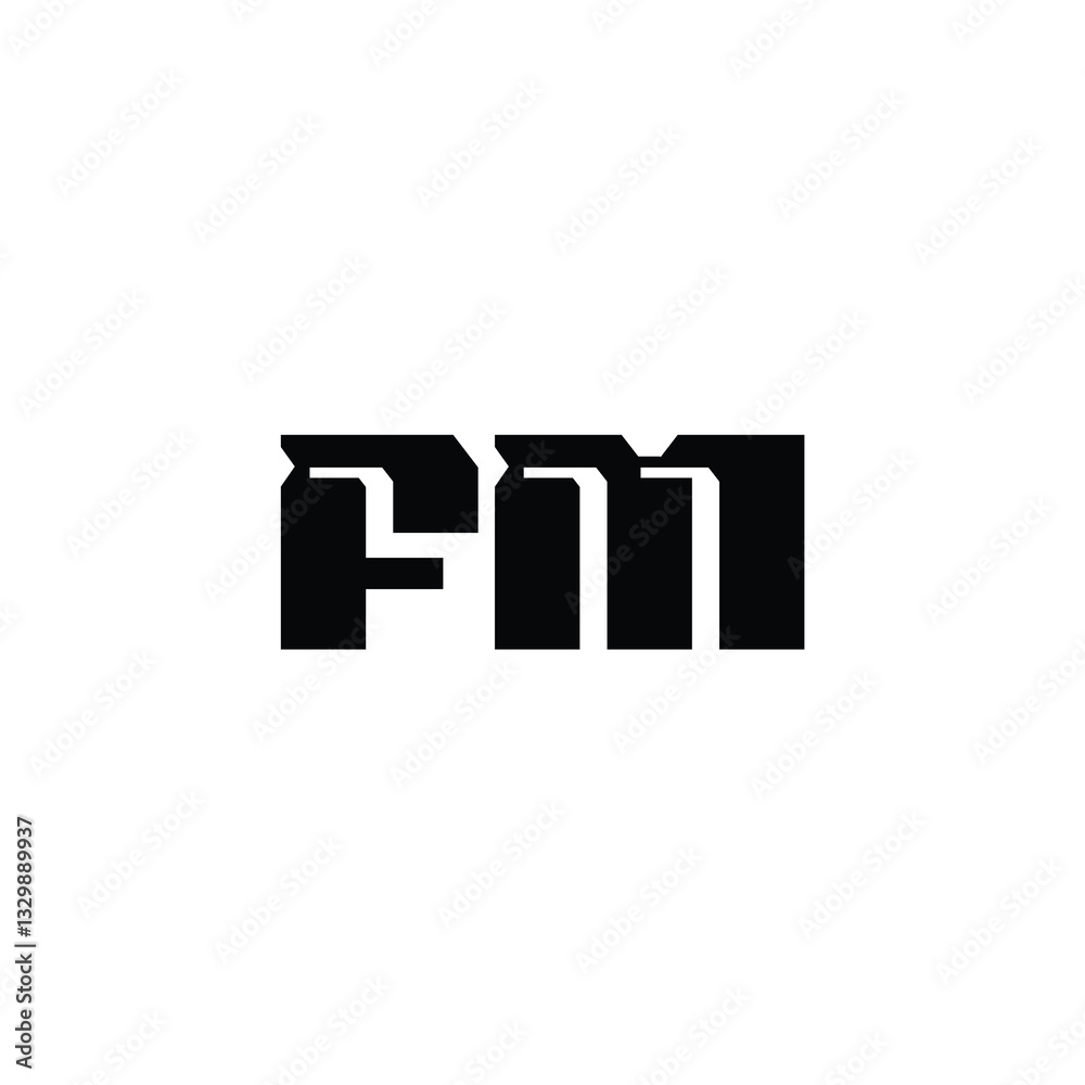 FM monogram logo design letter text name symbol monochrome logotype alphabet character simple logo FM monogram logo design letter text name symbol monochrome logotype alphabet character simple logo