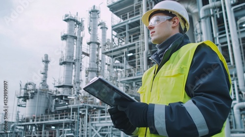 Field engineer troubleshooting on-site equipment.