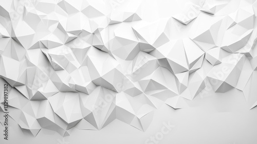 Abstract White Polygonal Background Texture