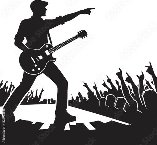 guitarist vector illustration
