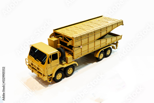 Military cars, trucks, models on a white background, at a military exhibition in Baku, Azerbaijan
