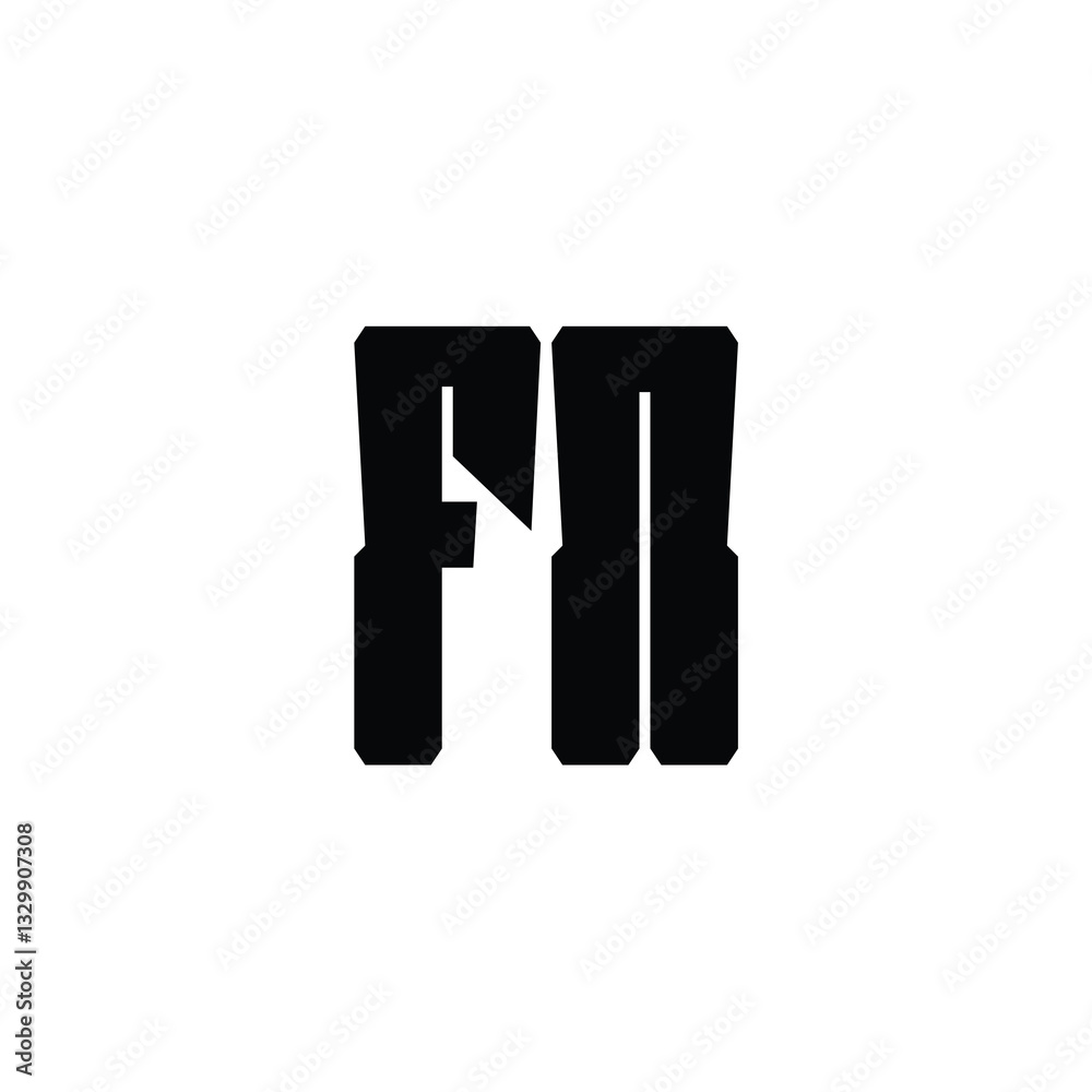 FN monogram logo design letter text name symbol monochrome logotype alphabet character simple logo FN monogram logo design letter text name symbol monochrome logotype alphabet character simple logo