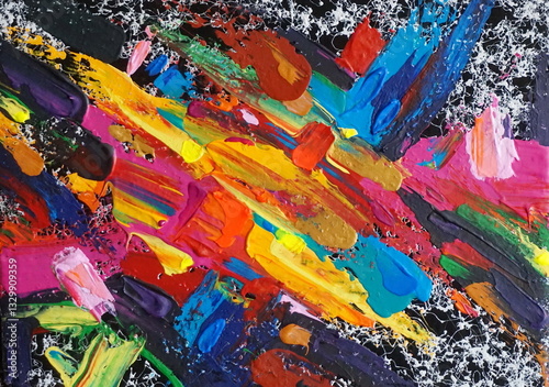 Abstract art painting. Acrylic illustration. Contemporary art.