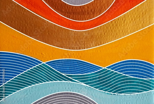 Abstract art painting. Acrylic illustration. Contemporary art.