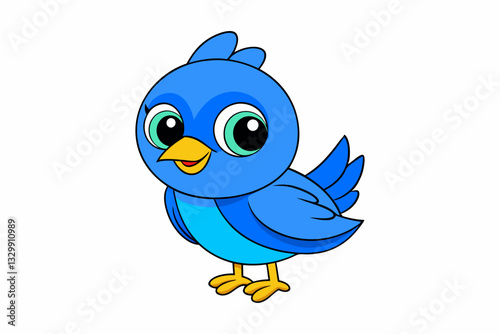 Wallpaper Mural blue bird cartoon Torontodigital.ca