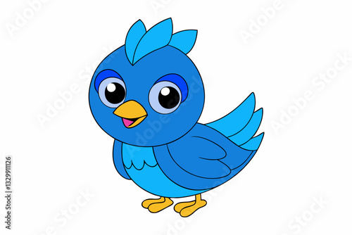 Wallpaper Mural blue bird with a blank sign Torontodigital.ca