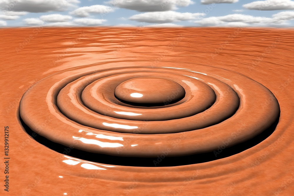 Fototapeta premium Abstract Chocolate Liquid Ripples