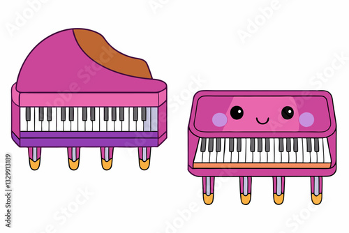 piano keys vector illustration
