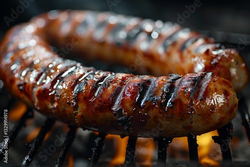 Delicious Grilled Sausage Close-Up