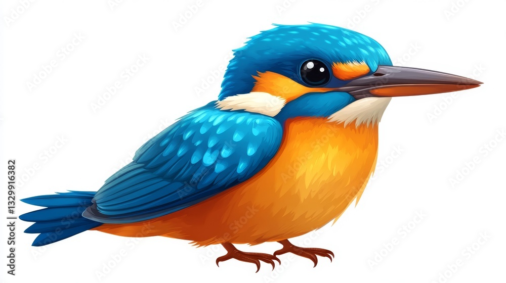 Fototapeta premium Kingfisher bird in action riverbank wildlife photography natural habitat close-up vibrant colors and details