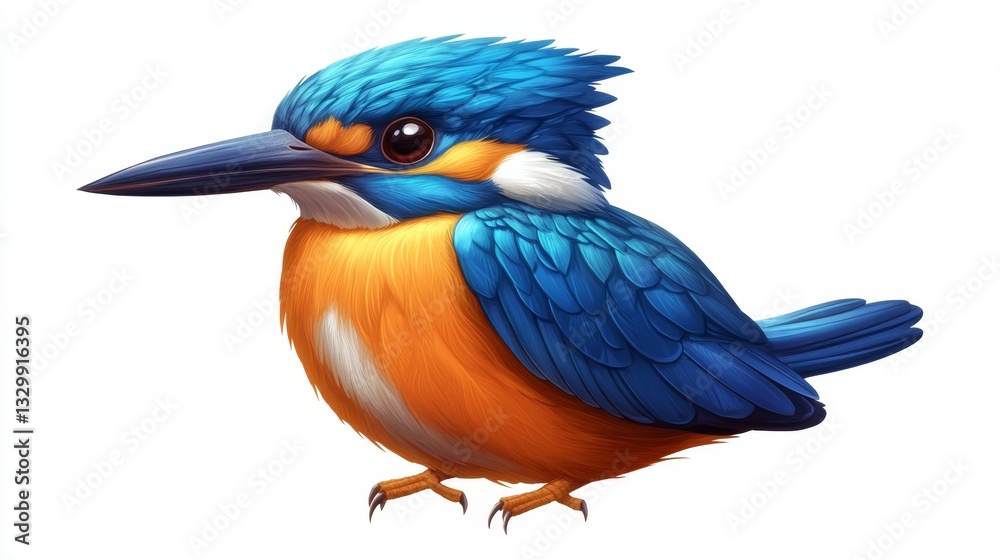 Obraz premium Kingfisher bird in flight tropical wetlands gigapixel photography lush environment close-up view vibrant colors