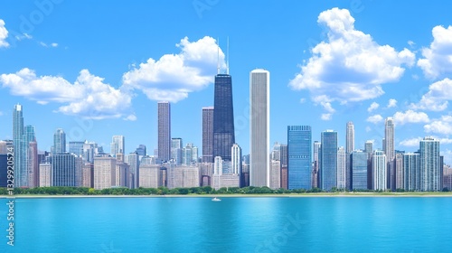 Chicago Skyline: A Stunning Panorama of Lake Michigan's Metropolis