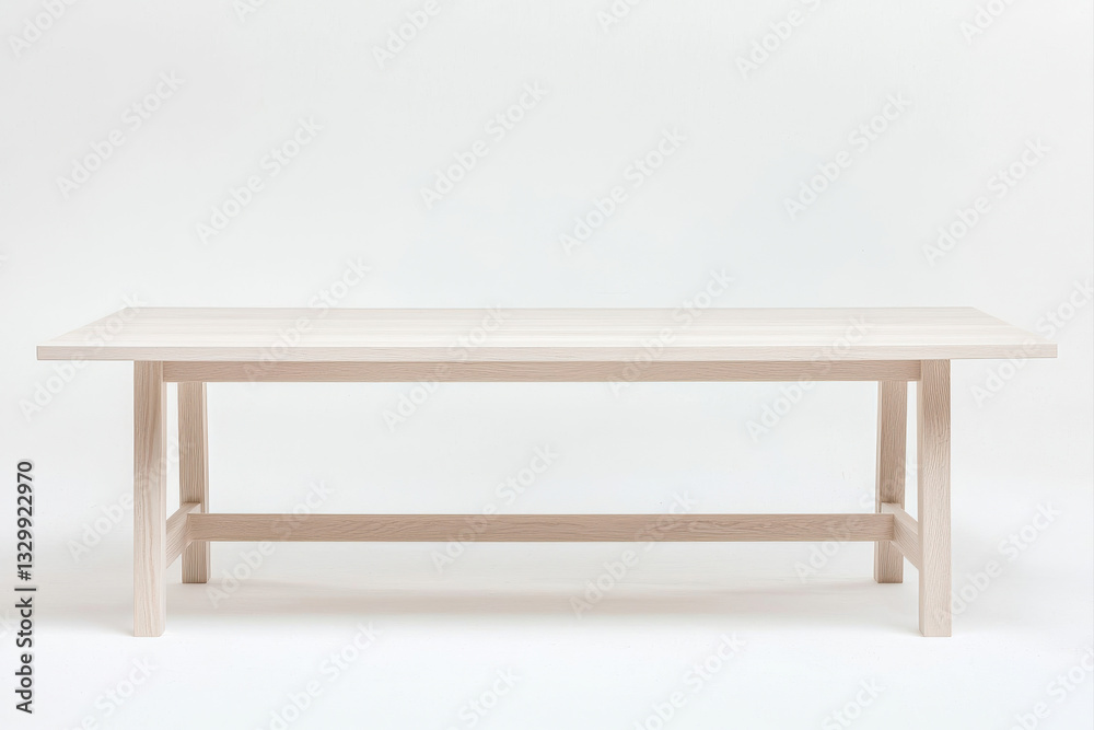 A minimalist wooden table on a white background, perfect for modern decor. isolated on white background. A minimalist wooden table on a white background, perfect for modern decor. isolated on white background.
