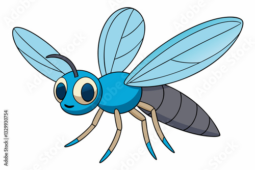 vector illustration of a cartoon butterfly