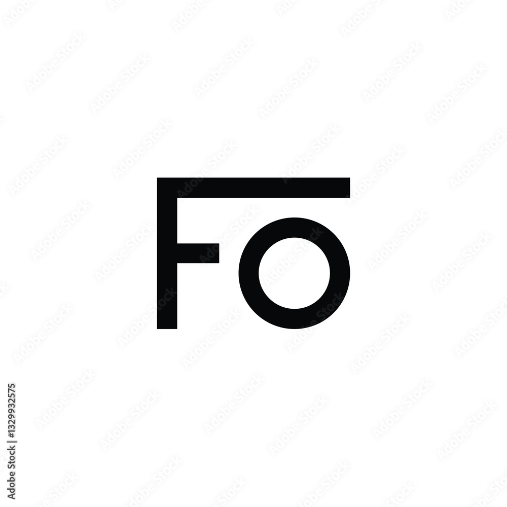 FO monogram logo design letter text name symbol monochrome logotype alphabet character simple logo FO monogram logo design letter text name symbol monochrome logotype alphabet character simple logo