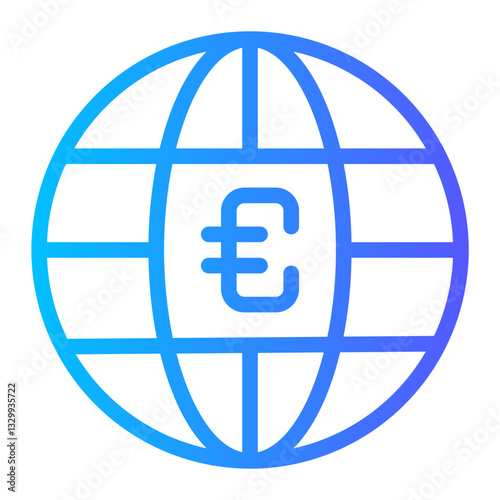 Earth euro icon