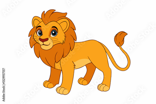 lion cartoon isolated on white