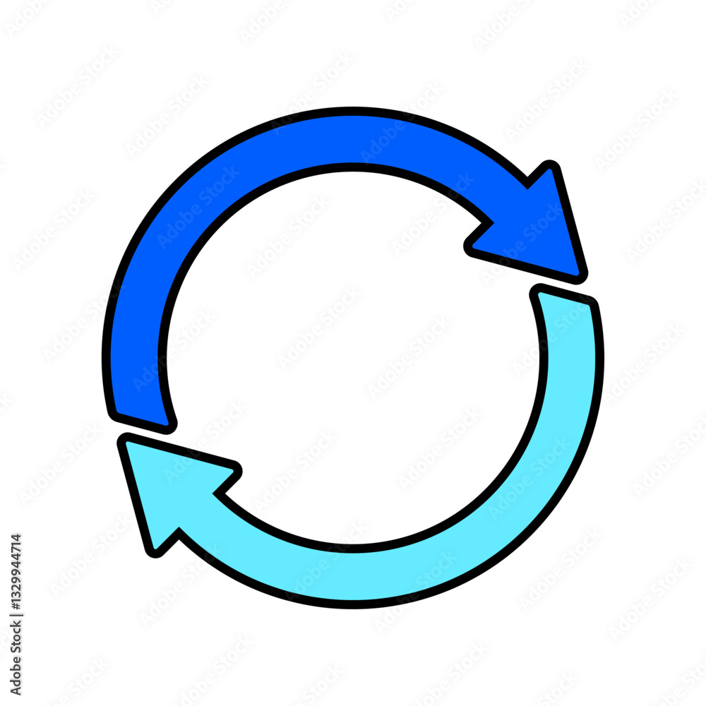 Icon a refresh, isolated against a clean background. Icon a refresh, isolated against a clean background.