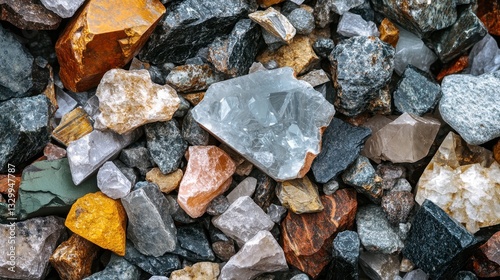 Wallpaper Mural A vibrant collection of various mineral stones and crystals in diverse colors and textures. Torontodigital.ca