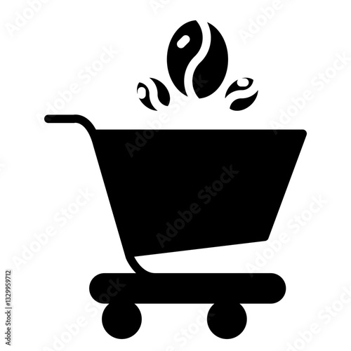 Shopping coffee icon