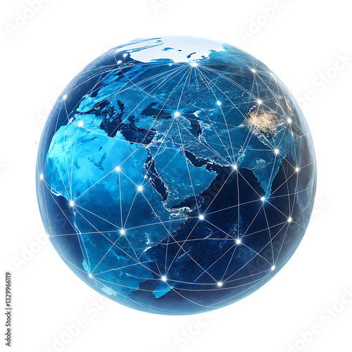 Global network connection, digital world, internet