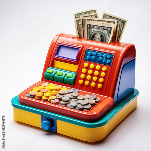 074-Firefly A cash register with play money. toy isolate with white background.white backgro.png