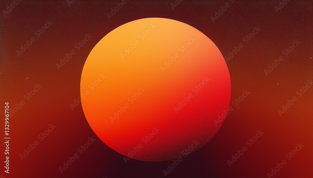 Gradient sphere circle red orange grainy background abstract geometric shape noise texture poster banner design Gradient sphere circle red orange grainy background abstract geometric shape noise texture poster banner design
