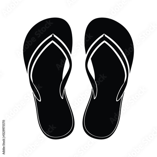 flip flops of a silhouette art