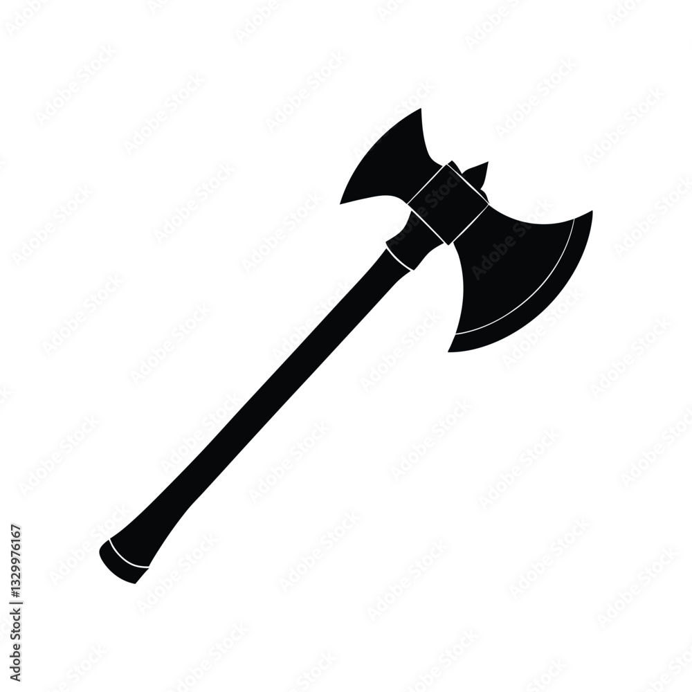 axe of a silhouette art 
