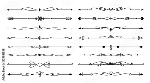 Decorative border lines of premium frame banner elements