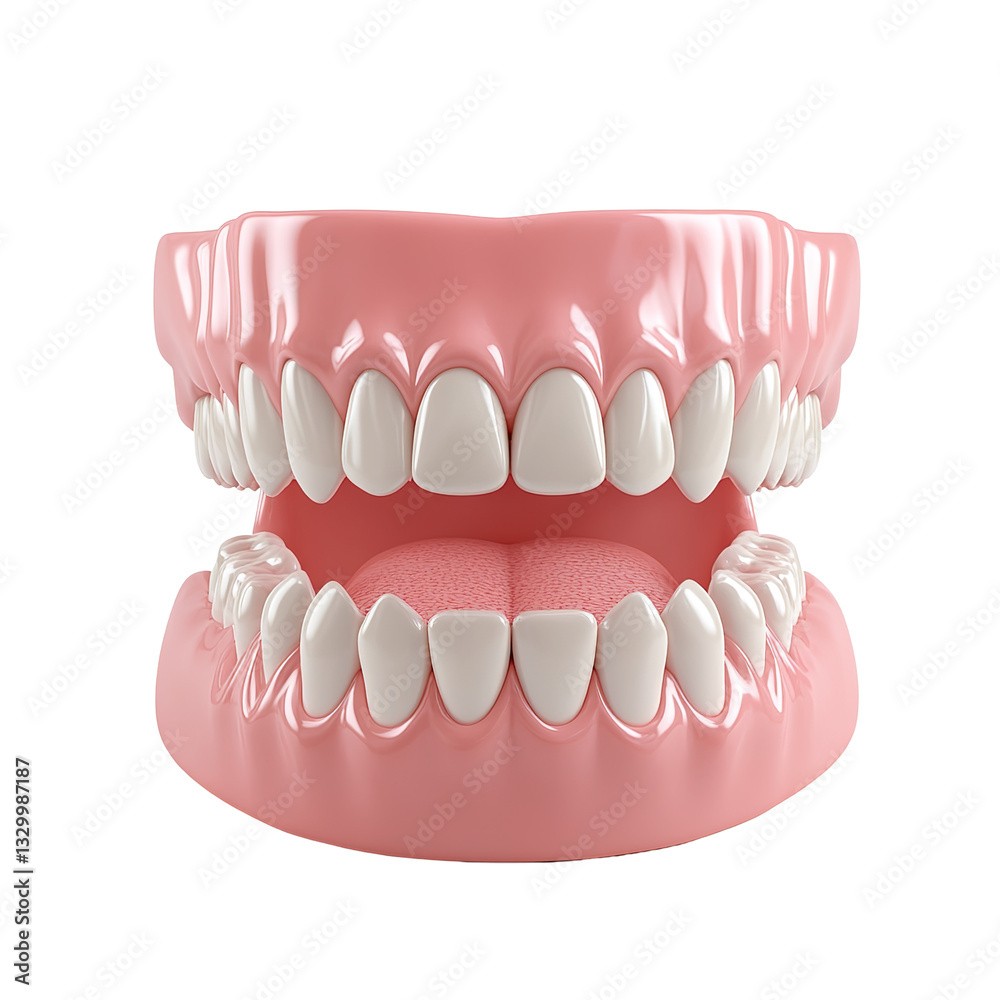 Obraz premium teeth isolated on white with clipping path