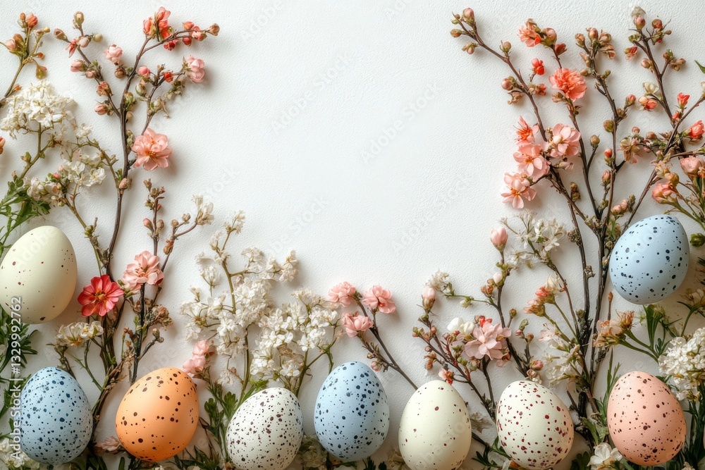 Easter Eggs Among Blossoming Branches