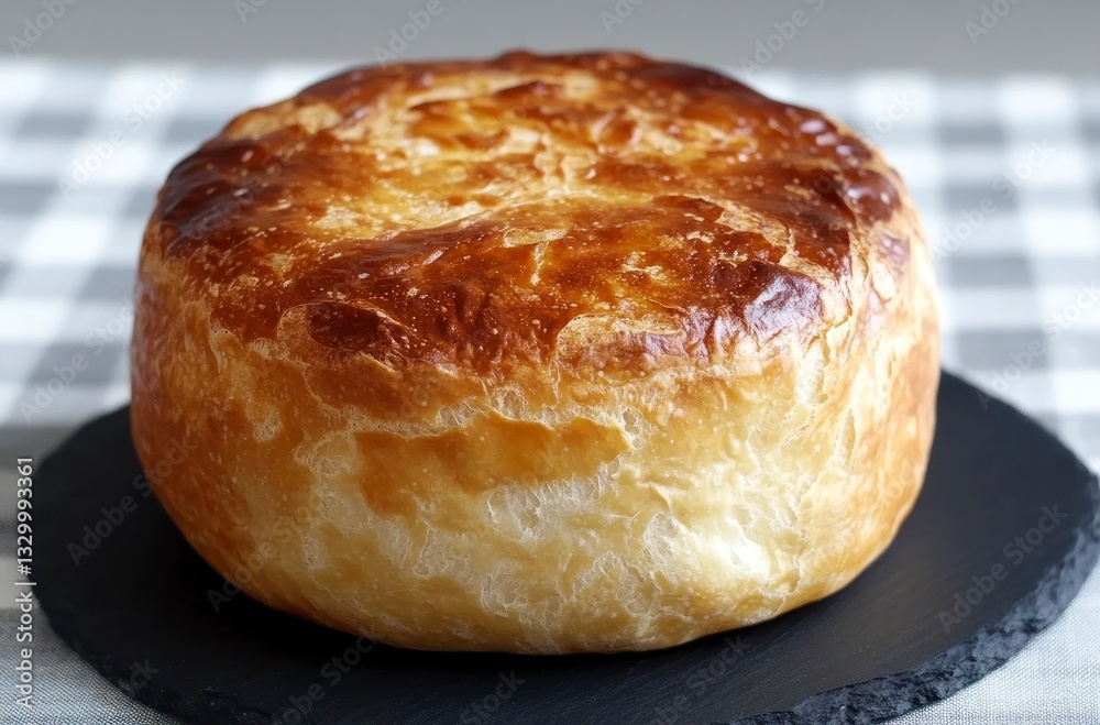 Delicious Homemade Pie on a Slate Serving Plate Ready to Eat Delicious Homemade Pie on a Slate Serving Plate Ready to Eat
