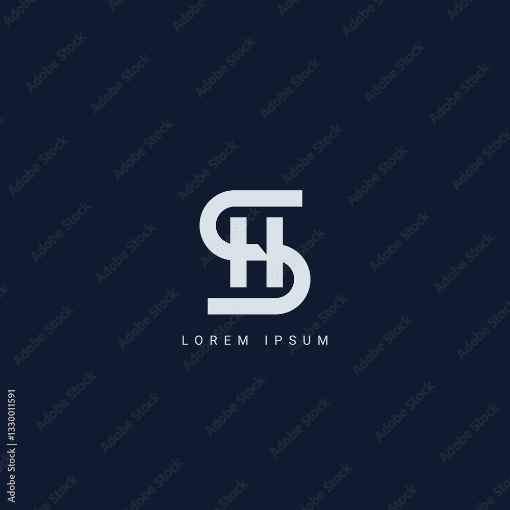 SH logo Design Template Vector Graphic Branding Element SH logo Design Template Vector Graphic Branding Element