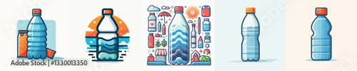 Vector of a plastic bottle.