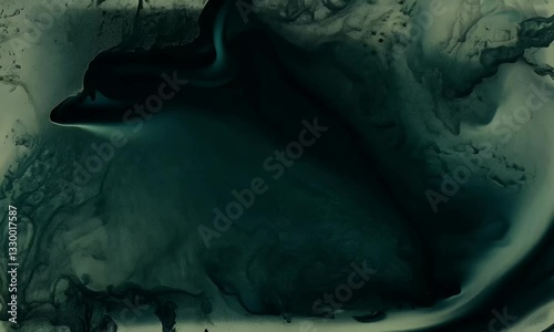 Abstract Green Swirling Liquid Animation - 4K