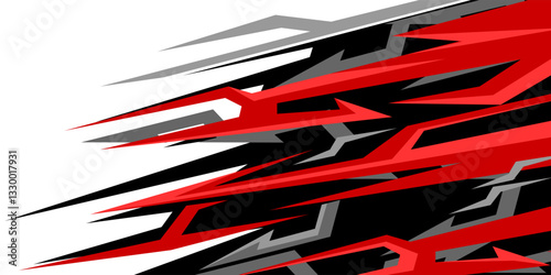 Car wrap racing decal ornament. Abstract geometric triangle camouflage sport background design print template. Vector illustration. eps 02