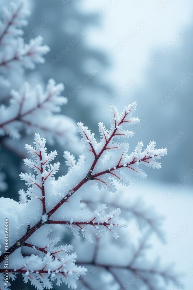 Snowy branches with intricate details on a white background, frost, snowflake, texture Snowy branches with intricate details on a white background, frost, snowflake, texture