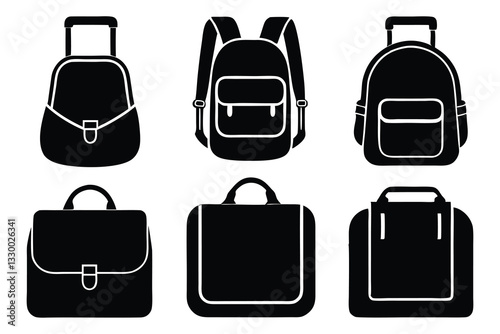 Set of travel bags and luggage vector illustration