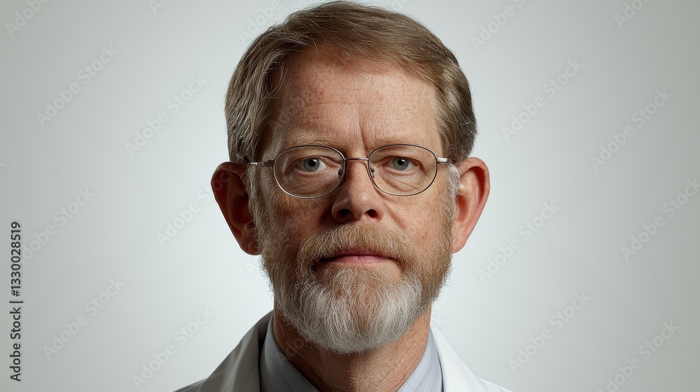 Fototapeta premium Stylish bearded man, a portrait of masculine grooming and facial hair trend