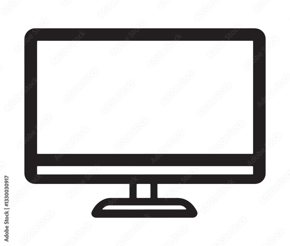 lcd monitor isolated on white, Modern monitor icon – minimalist screen design. lcd monitor isolated on white, Modern monitor icon – minimalist screen design.
