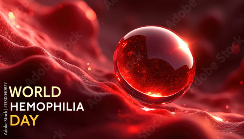 World hemophilia day concept: raising awareness with red blood cell design photo