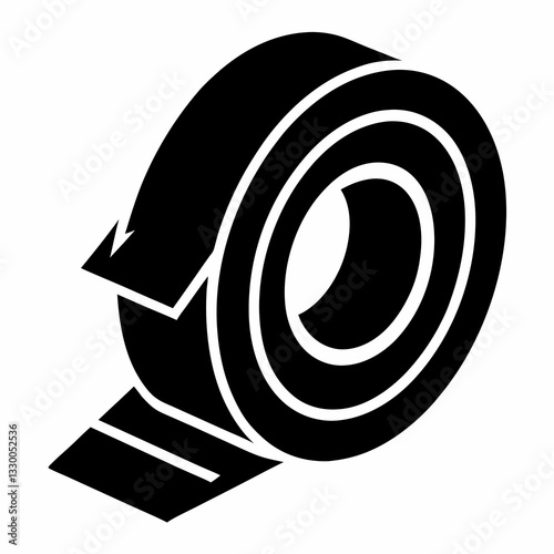 creative clean silhouette electrical tape icon vector illustration