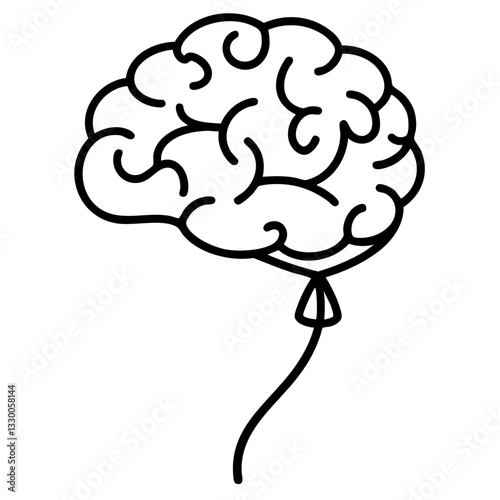 autism empathy hand drawn black and white outline