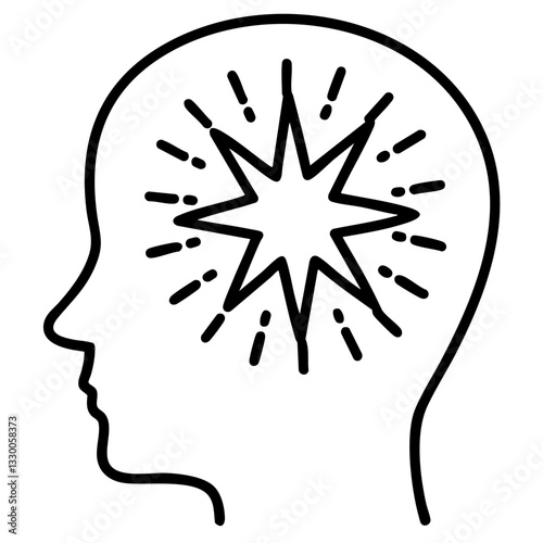 autism empathy hand drawn black and white outline