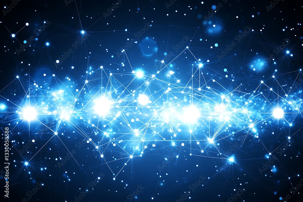 Fototapeta premium Abstract Network Design: A Futuristic Tech Visualization