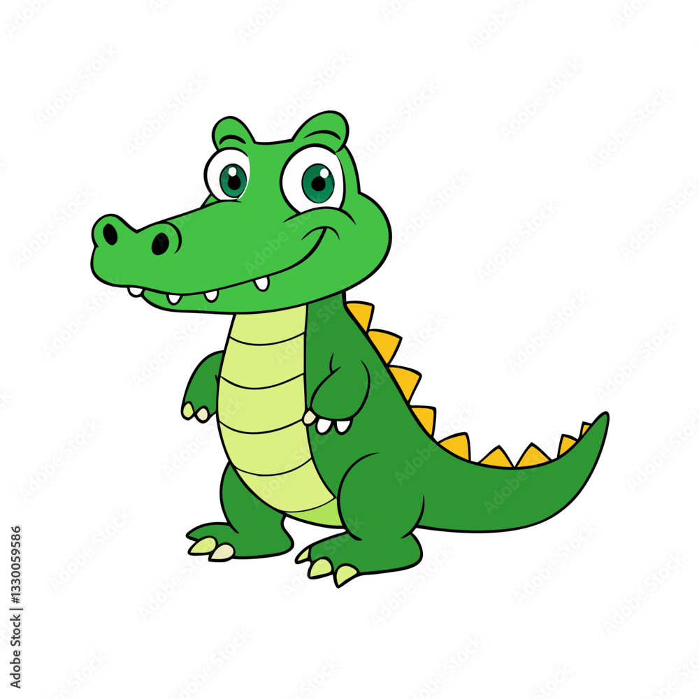 ute Alligator Cartoon Vector Illustration ute Alligator Cartoon Vector Illustration